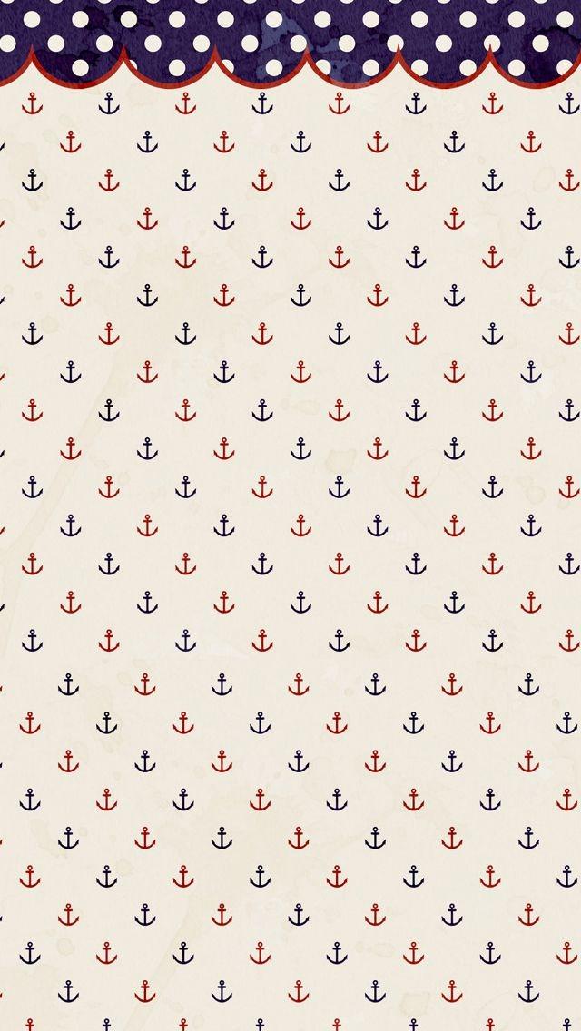 海军锚蓝色海洋模式iPhone 5壁纸