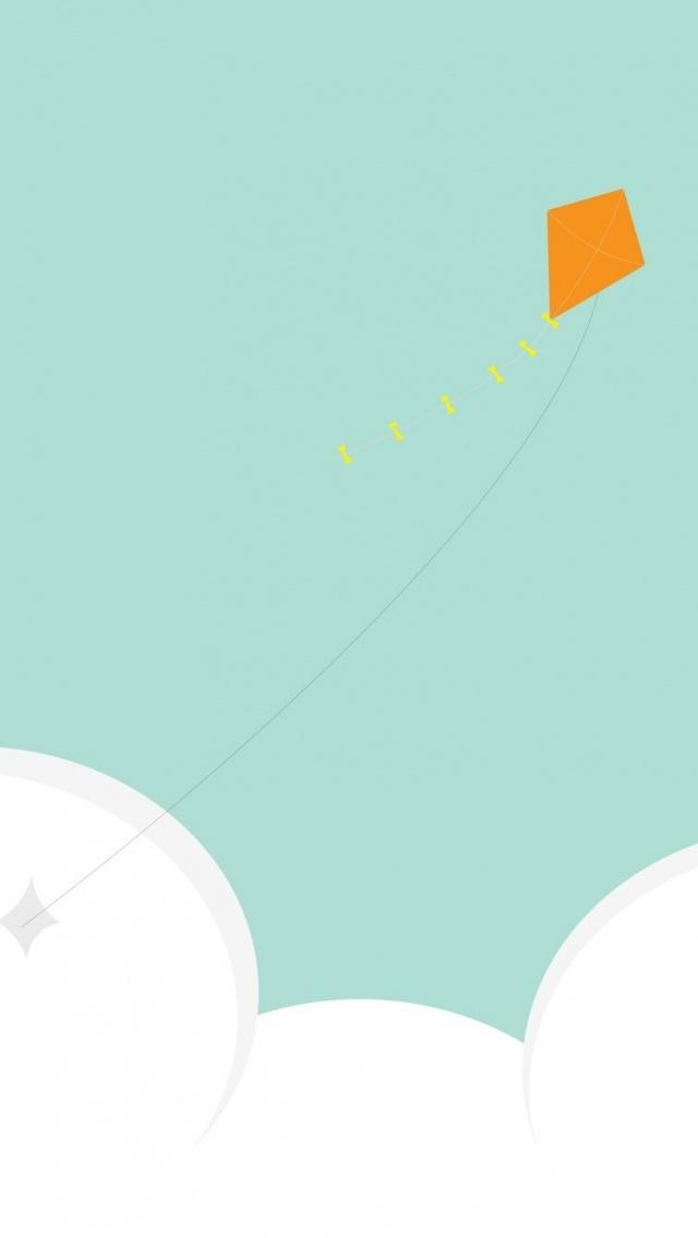 最小的风筝简单平板iPhone 5壁纸