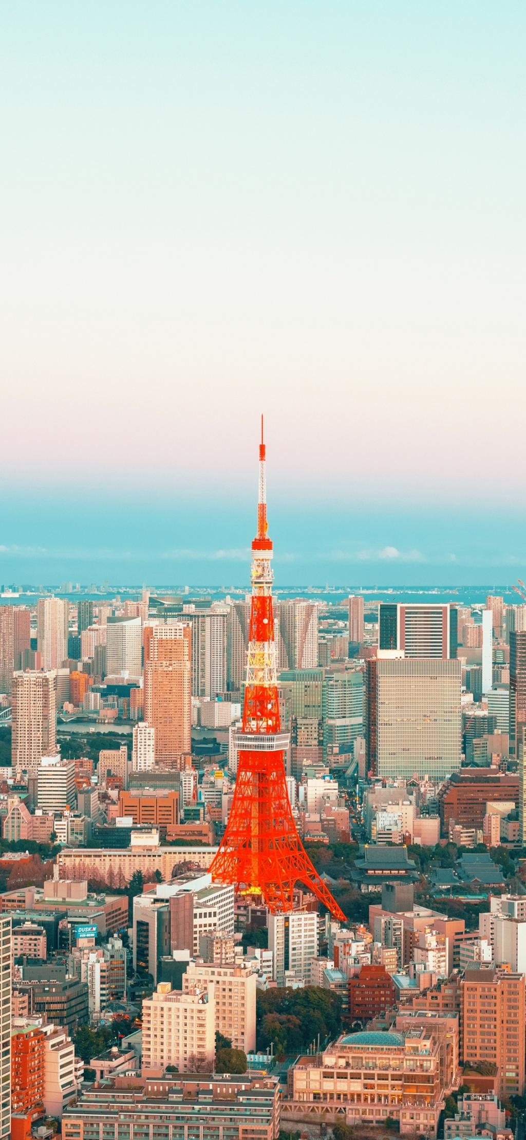 唯美的东京塔景色