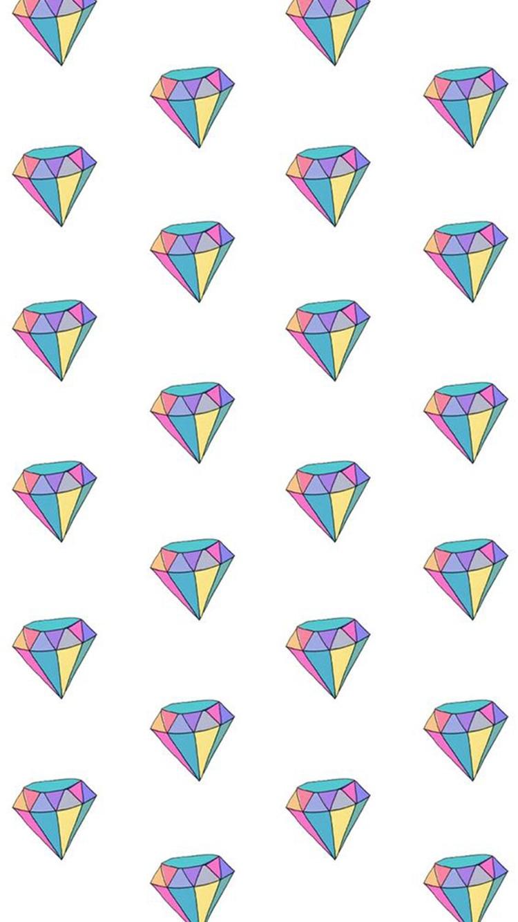 最小的五颜六色的钻石样式iPhone 6墙纸