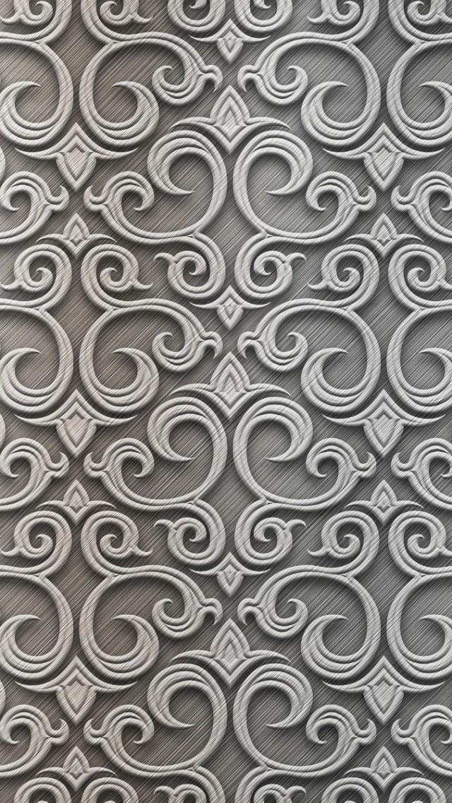 巴洛克式的银色样式iPhone 5墙纸