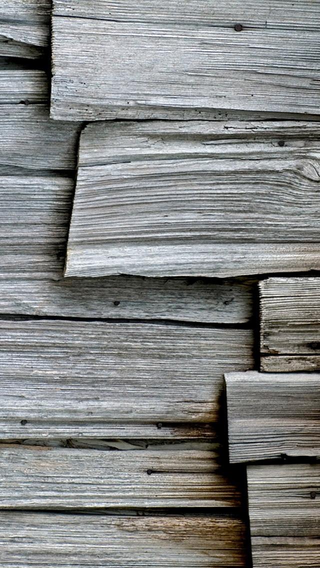 灰色木材iPhone 5壁纸