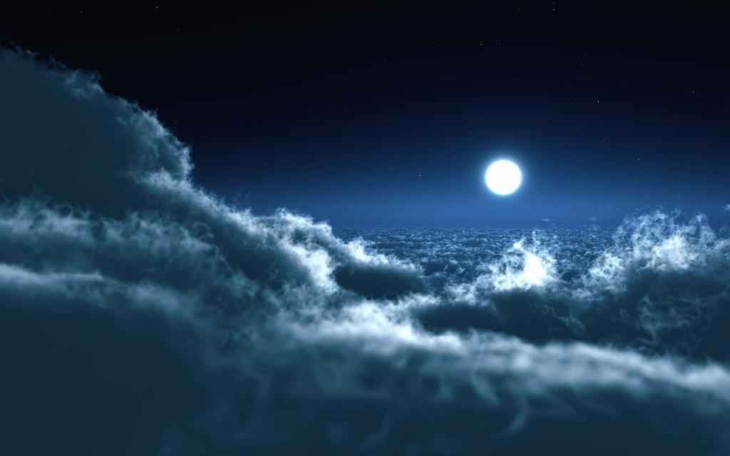 月亮在云端Mac壁纸