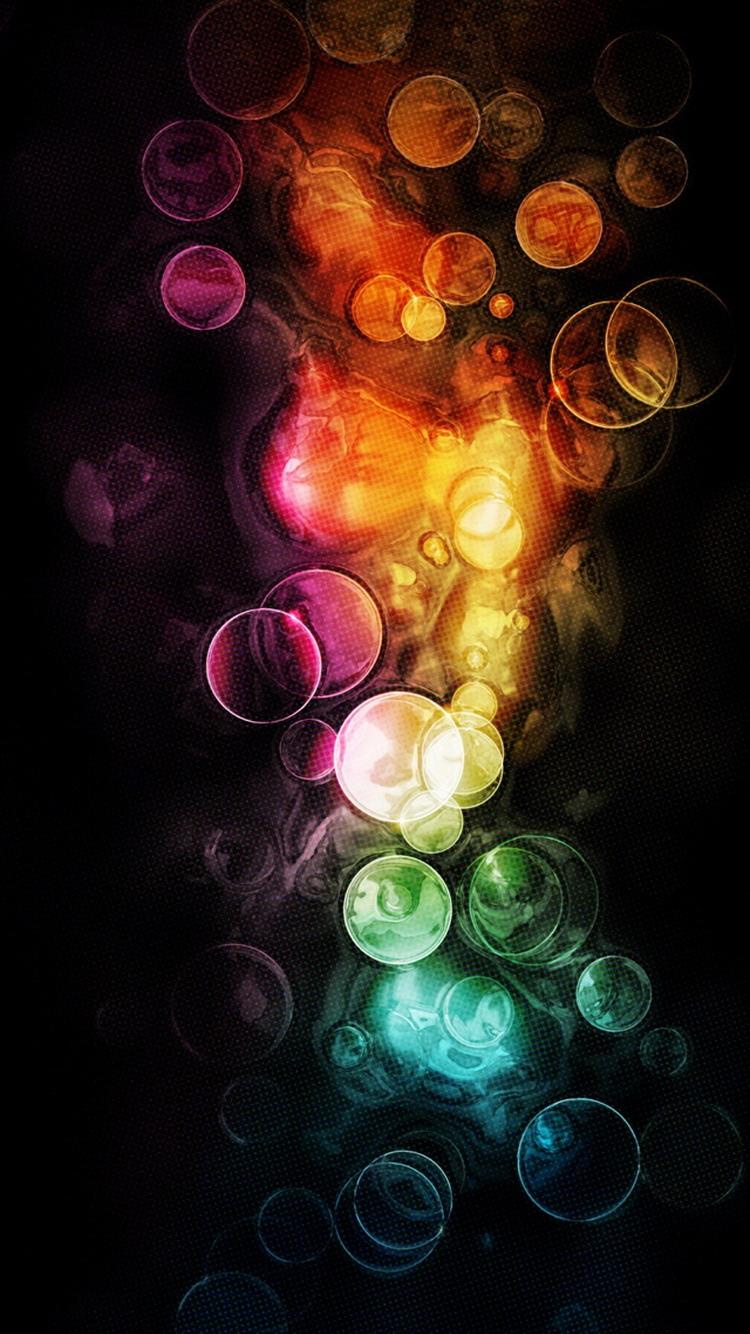 多彩的散景泡泡效果iPhone 6壁纸