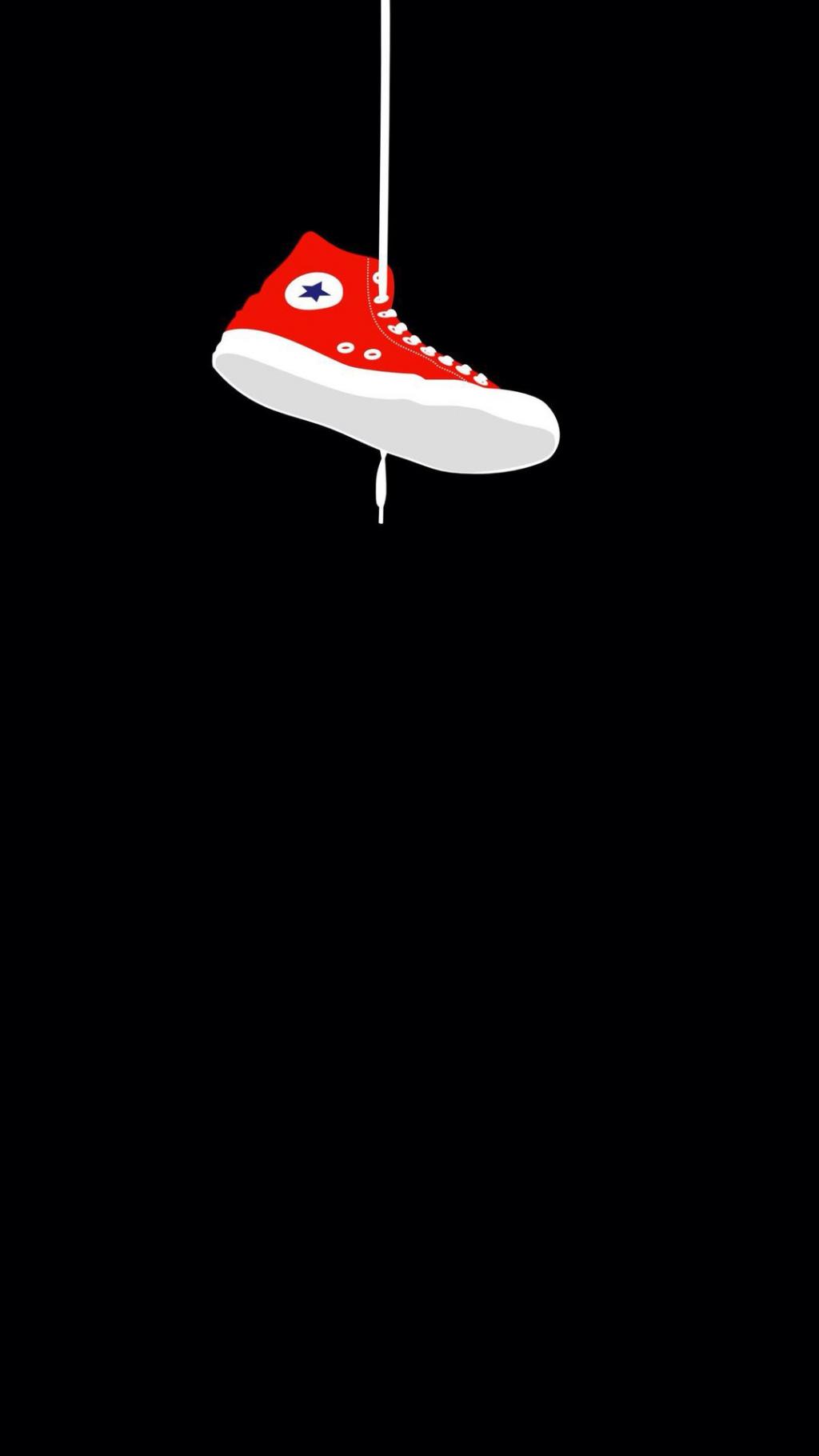 匡威运动鞋挂iPhone 6+高清壁纸