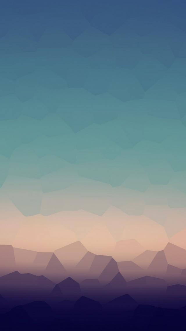 抽象纹理山天空iPhone 5壁纸
