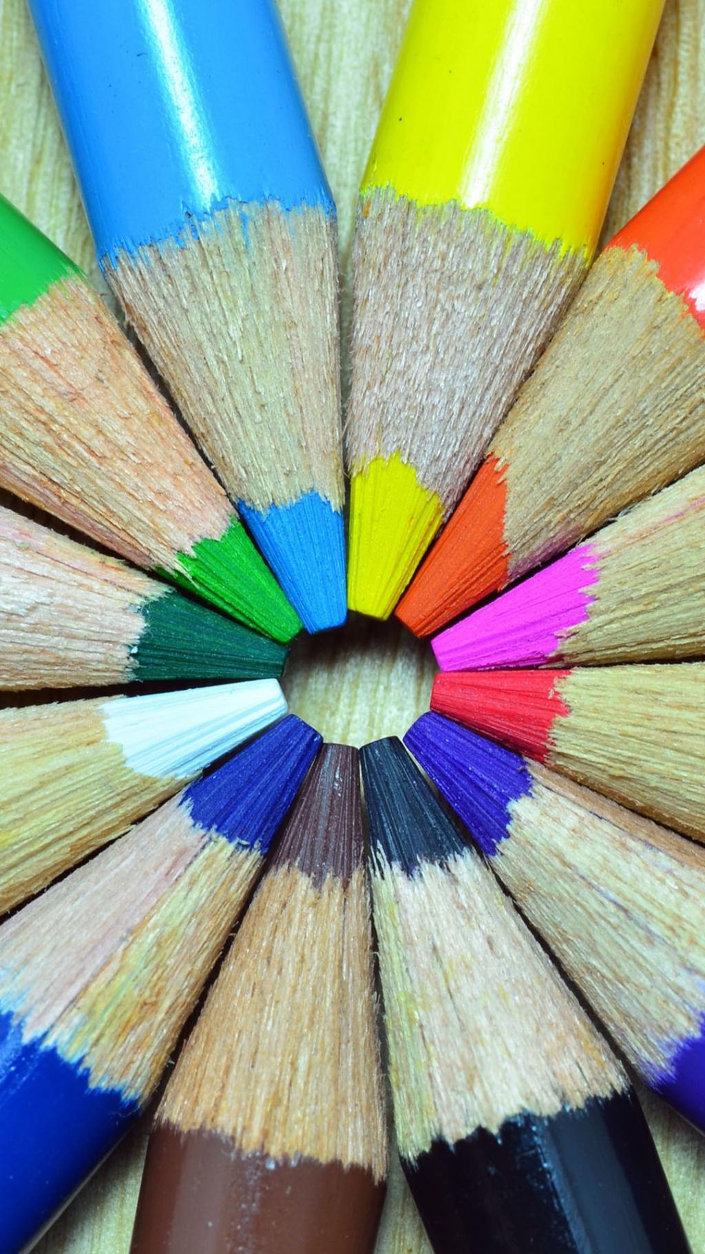 彩色铅笔圈iPhone 6加高清壁纸