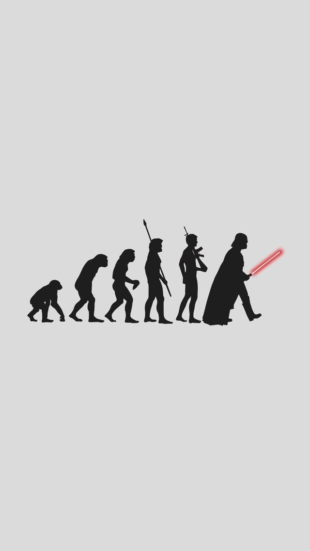 达斯维德人类进化iPhone 5壁纸