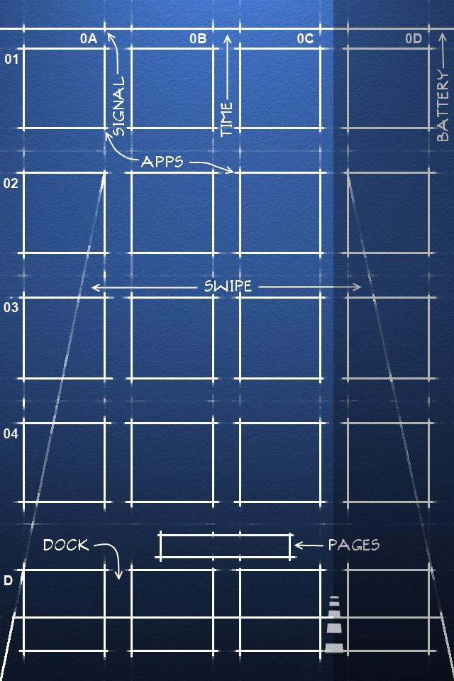 蓝图图标瓷砖iPhone壁纸