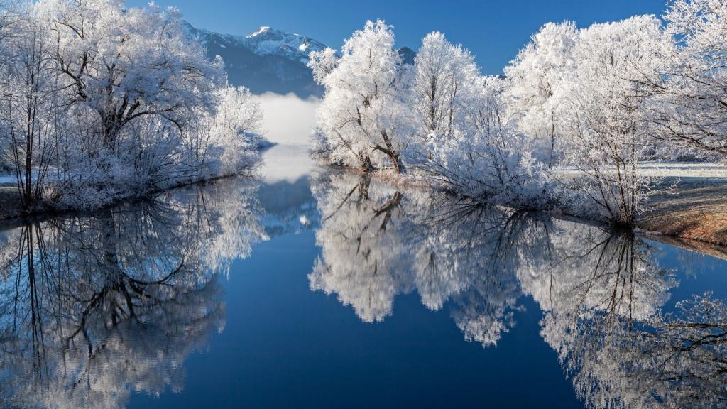 优美的德国巴伐利亚州雪景
