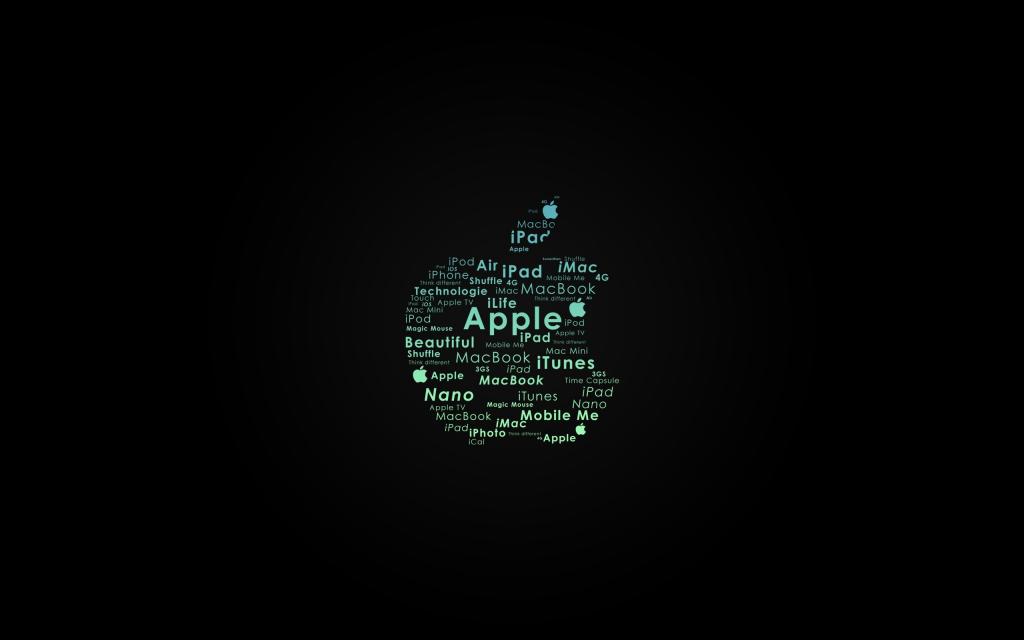 苹果商标排版Mac壁纸