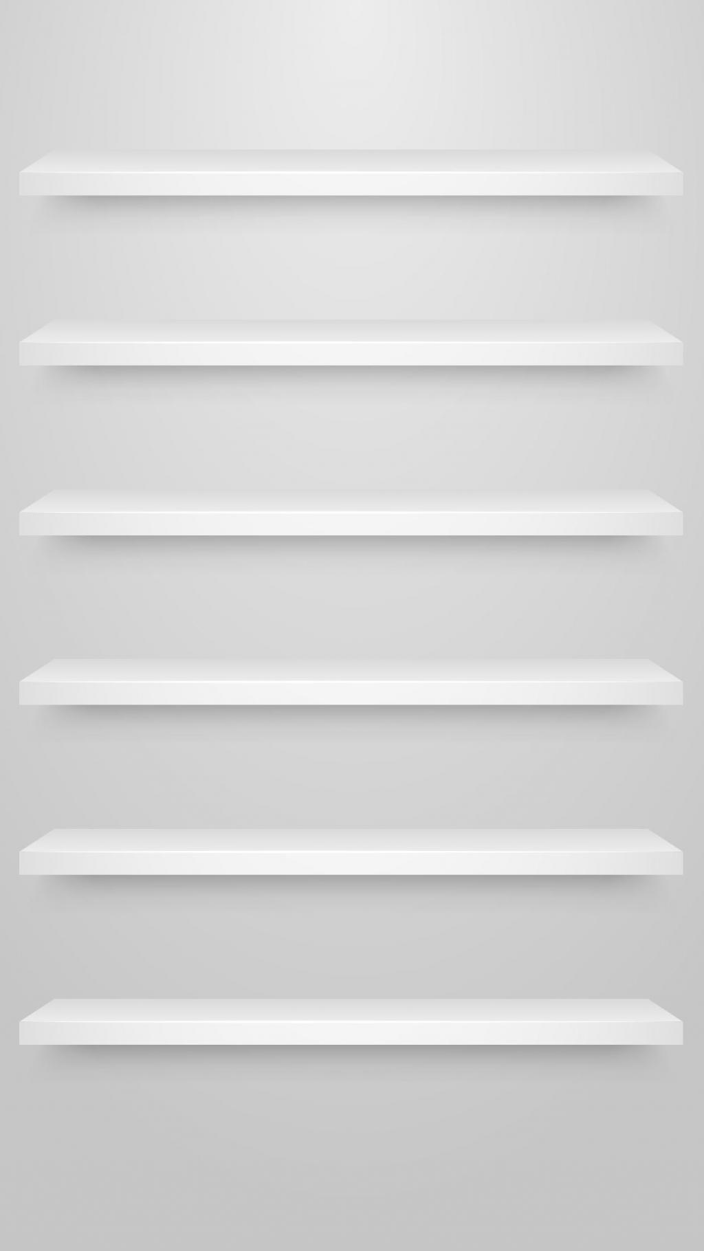 清洁轻的白色架子iPhone 6加上HD墙纸