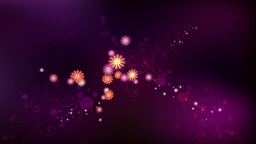 抽象的紫色花朵Mac壁纸