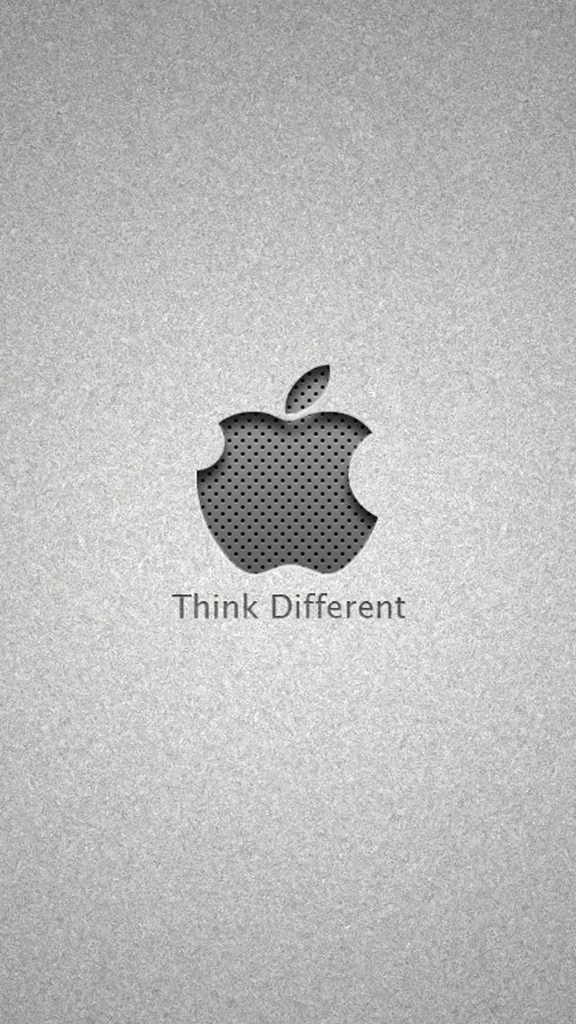 认为不同的苹果标志两咬iPhone 5的壁纸