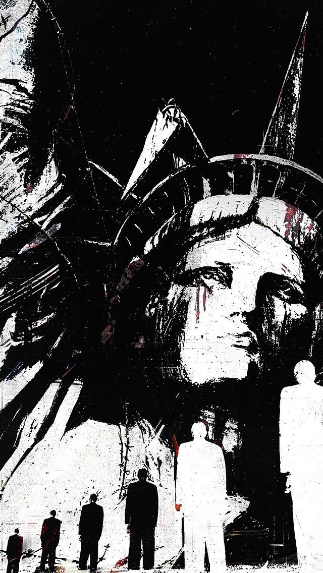 自由女神像插图iPhone 5壁纸