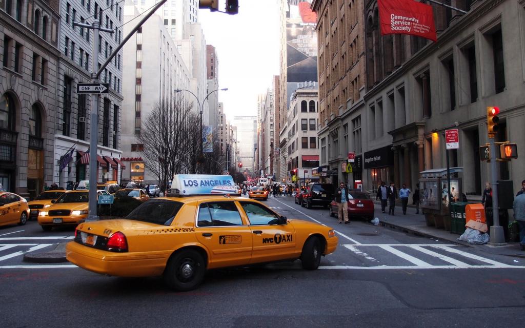 出租车街纽约美国Mac壁纸