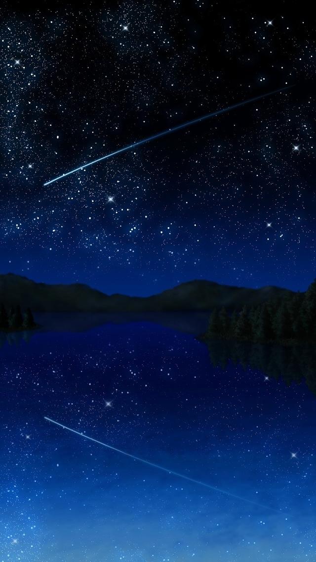 射击之星天空iPhone 5壁纸