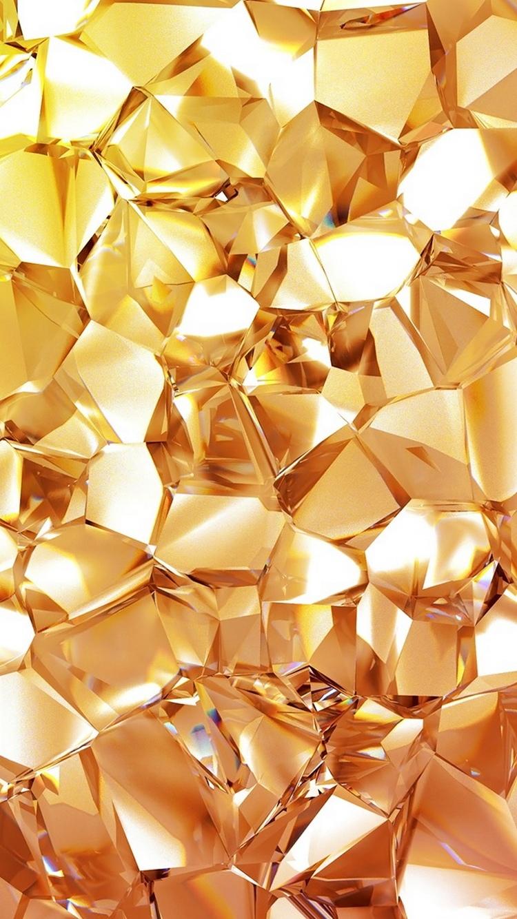 几何黄金钻石iPhone 6壁纸