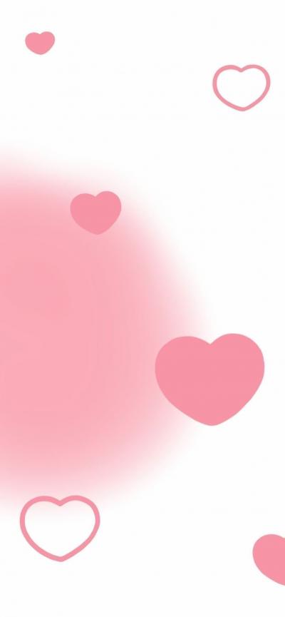 粉色爱心iPhone14壁纸